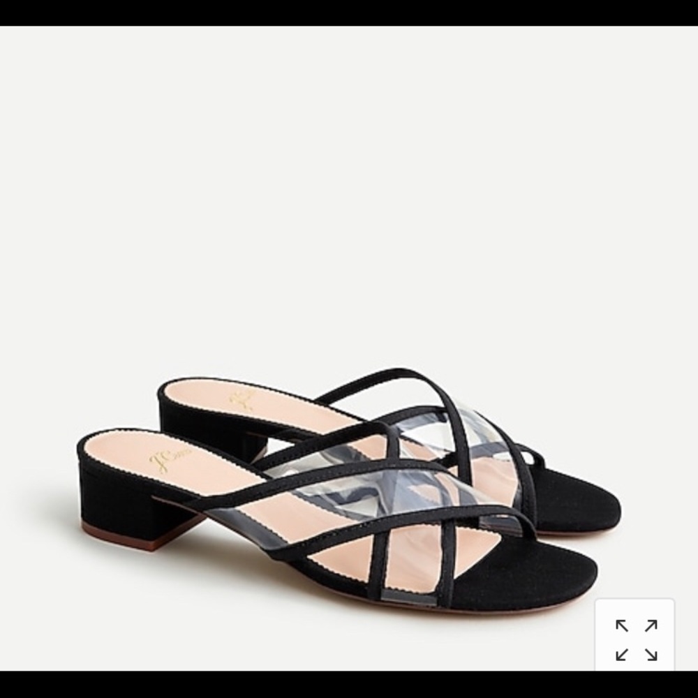 J. Crew NWT Florence Sandals w/ Clear Cross Strap - Picture 2 of 4